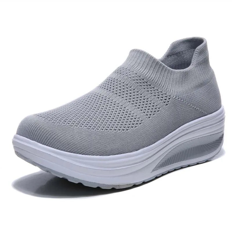 Vulcanized Thick Sole Slip-On Sneakers