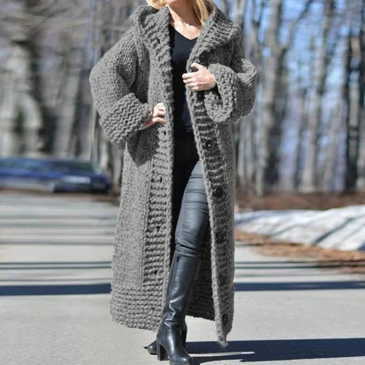 Oversized Solid Color Thick-Knitted Sweater