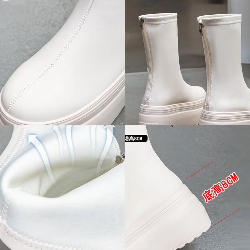 8cm Platform Slip resistant Winter Ankle Boots