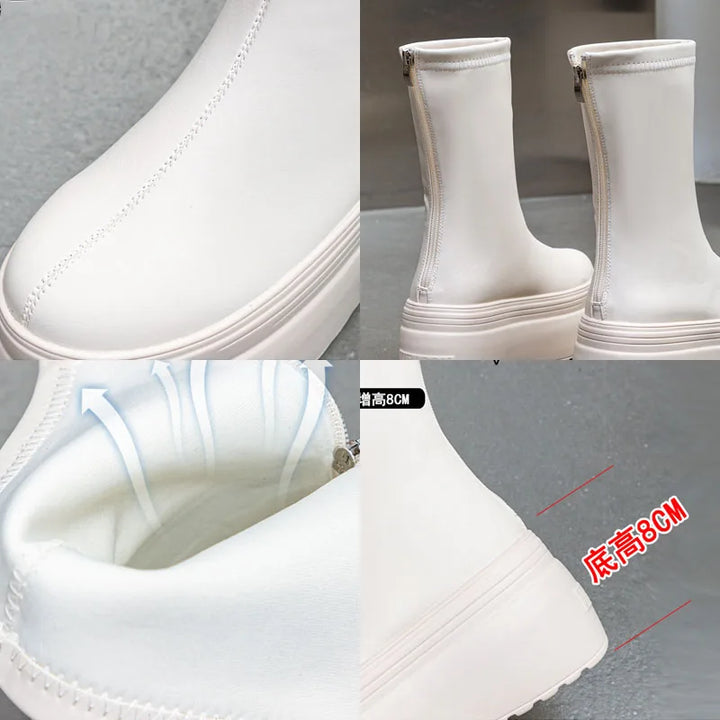 8cm Platform Slip resistant Winter Ankle Boots