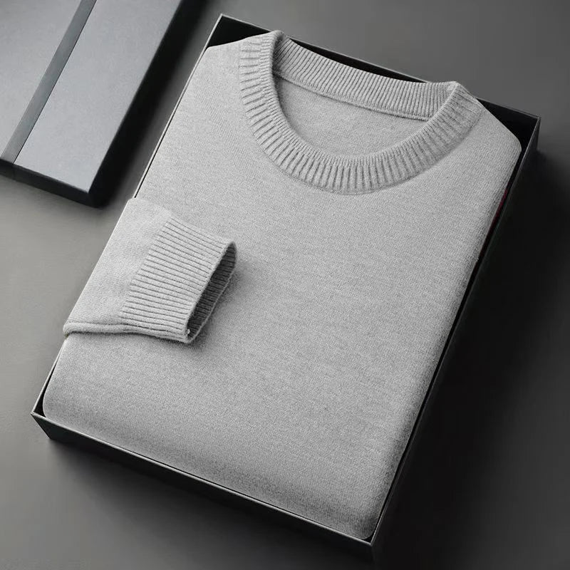 Lightweight Long Sleeve Knitted Crew Neck Sweater