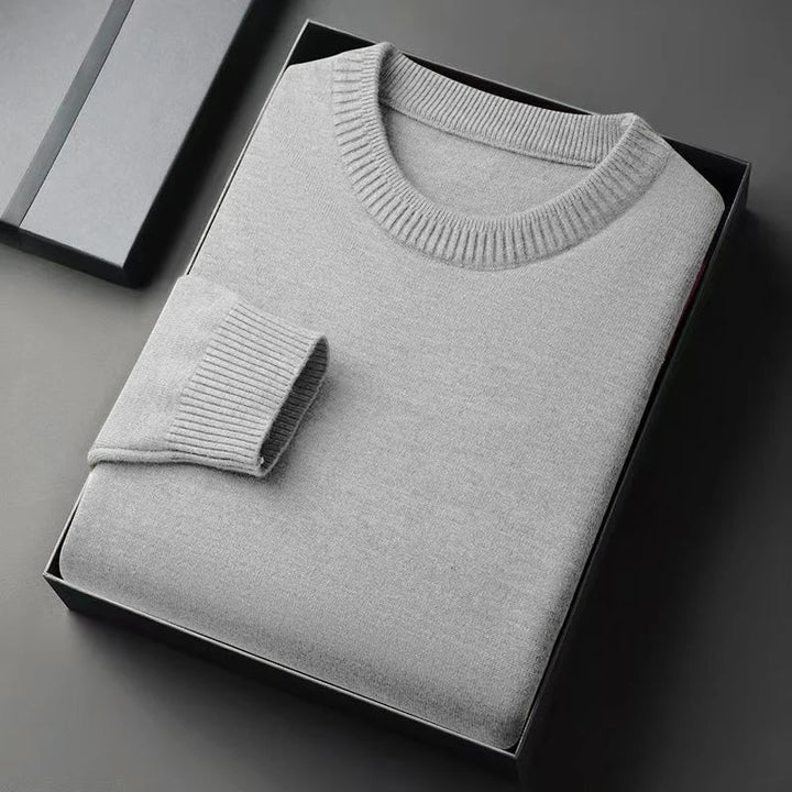 Lightweight Long Sleeve Knitted Crew Neck Sweater