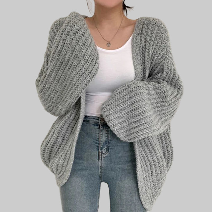Retro Harajuku Lantern Sleeve Cardigan
