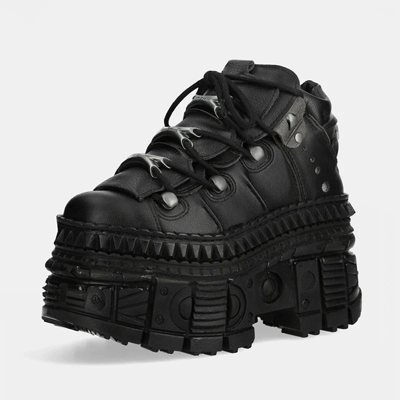 Punk Goth Retro Metal Muffin Tank Boots