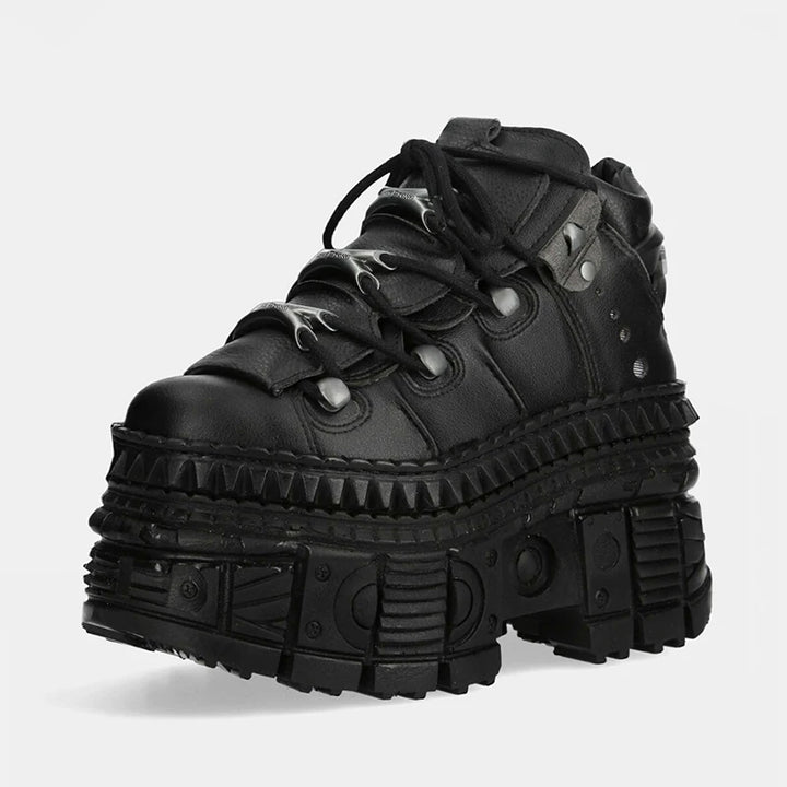 Punk Goth Retro Metal Muffin Tank Boots
