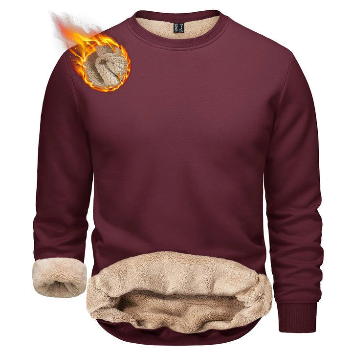 Heavyweight Sherpa-Lined Fleece Crewneck Sweatshirt