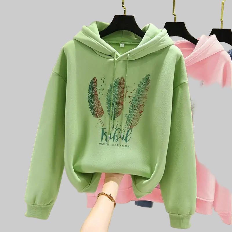 Velvet Casual Loose Hoodie Sweatshirt