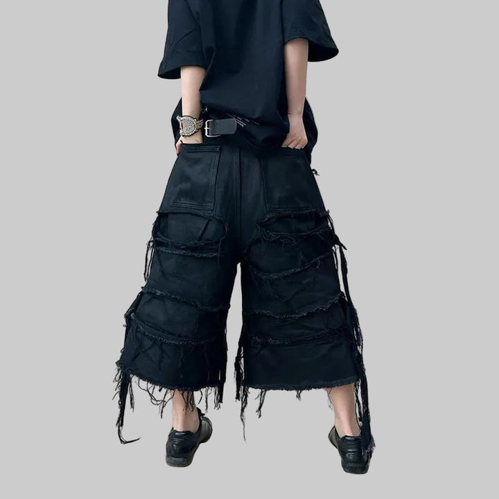 Gothic Casual High-Waisted Retro Denim Shorts