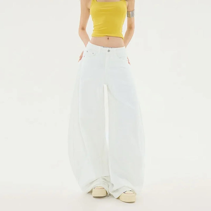 High-Waisted Multicolor Wide Leg Cargo pants