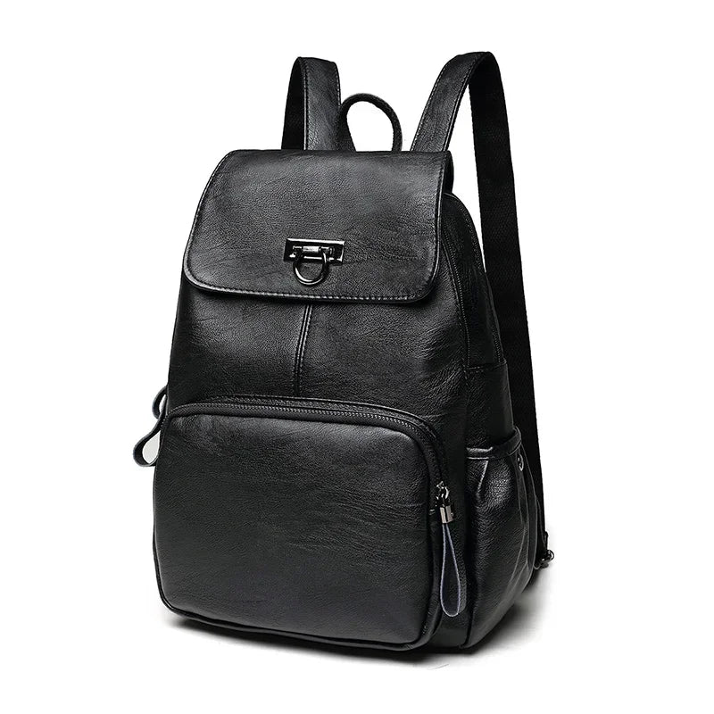 Large Capacity PU Leather Backpack