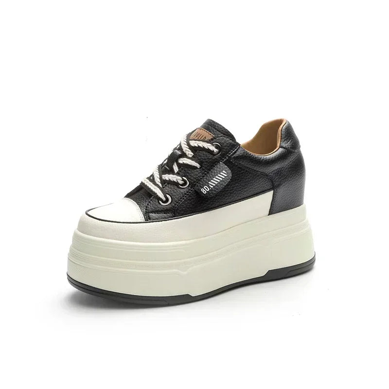 Cow Suede Platform Wedge Sneakers