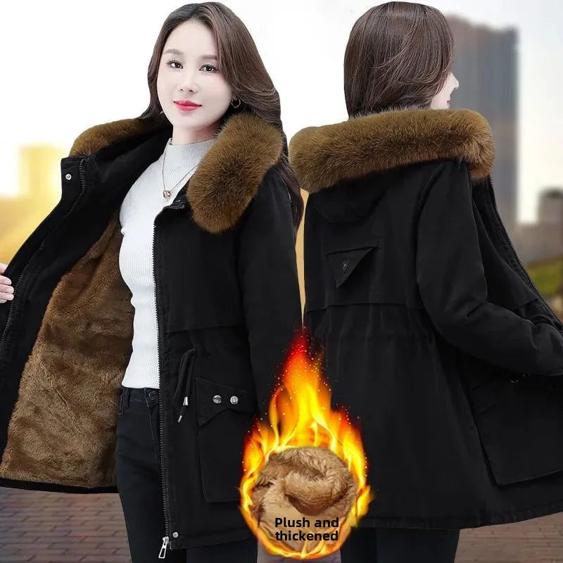 Short cotton Fleece lining winter Jacket