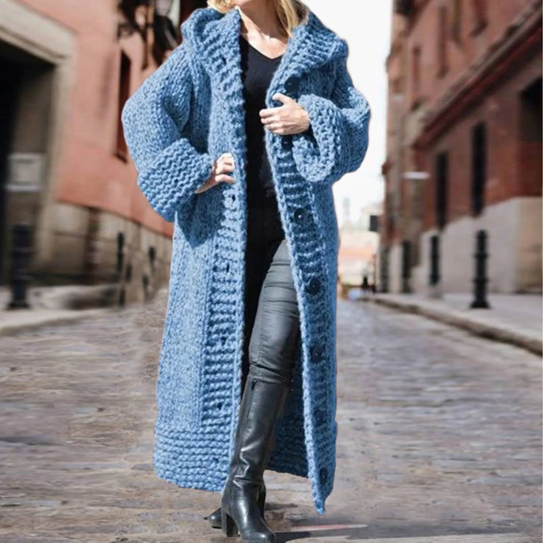 Oversized Solid Color Thick-Knitted Sweater