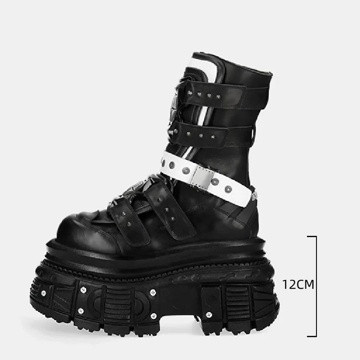Spanish Dark Punk-Gothic Trendy High Ankle Boots