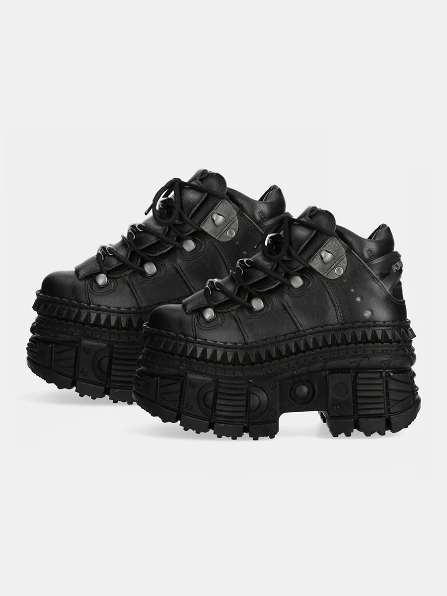 Punk Goth Retro Metal Muffin Tank Boots
