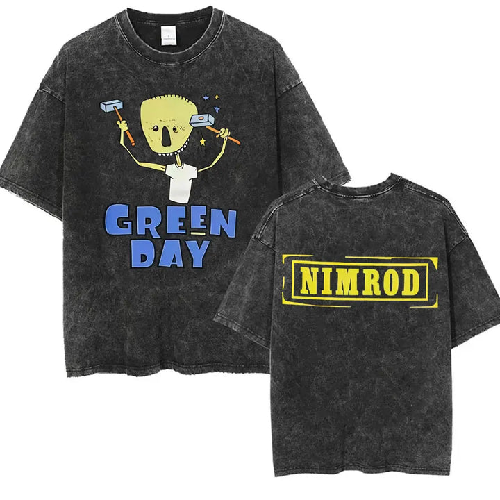 Washed Vintage Punk Green Day Tour 2025 Tees