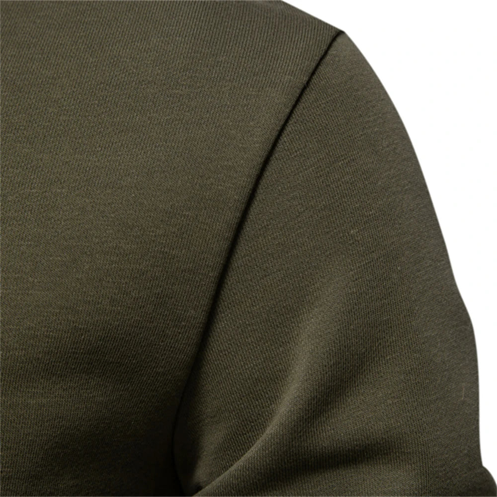 Casual Cotton-Blend Crew Neck Pullover Sweatshirt