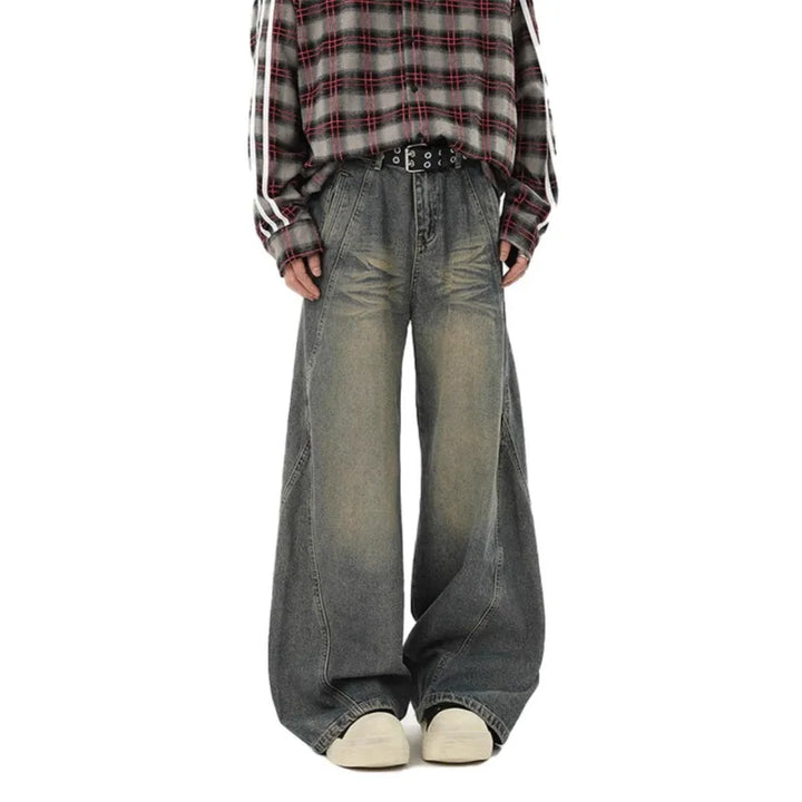 Y2K Streetwear Baggy Flared Cargo Jeans