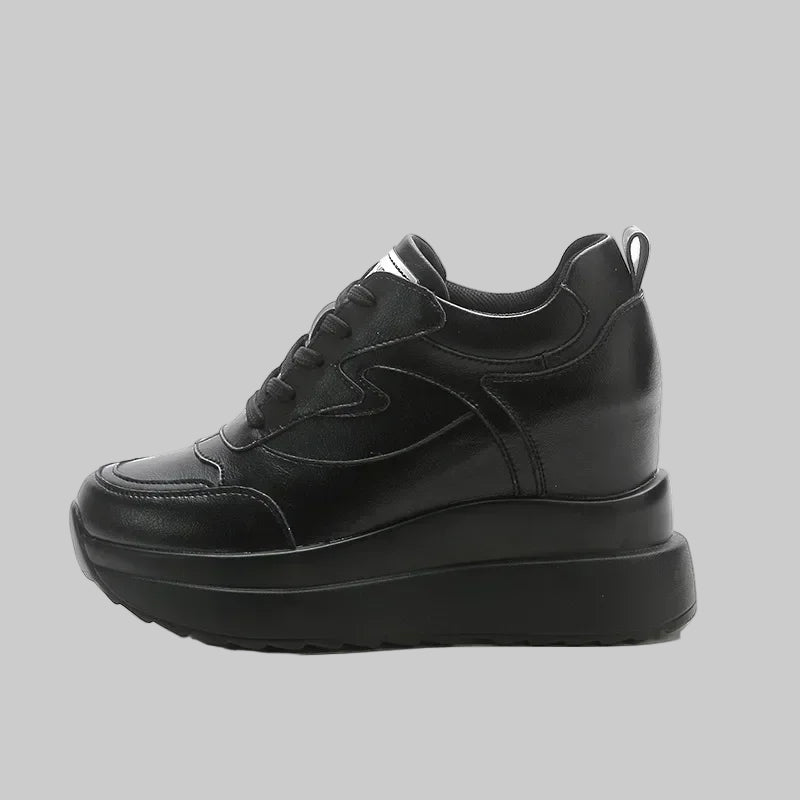 Chunky 10CM Cow Suede Leather Sneakers