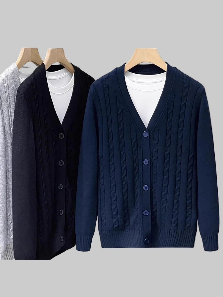 American Style V-Neck Knitted Sweater