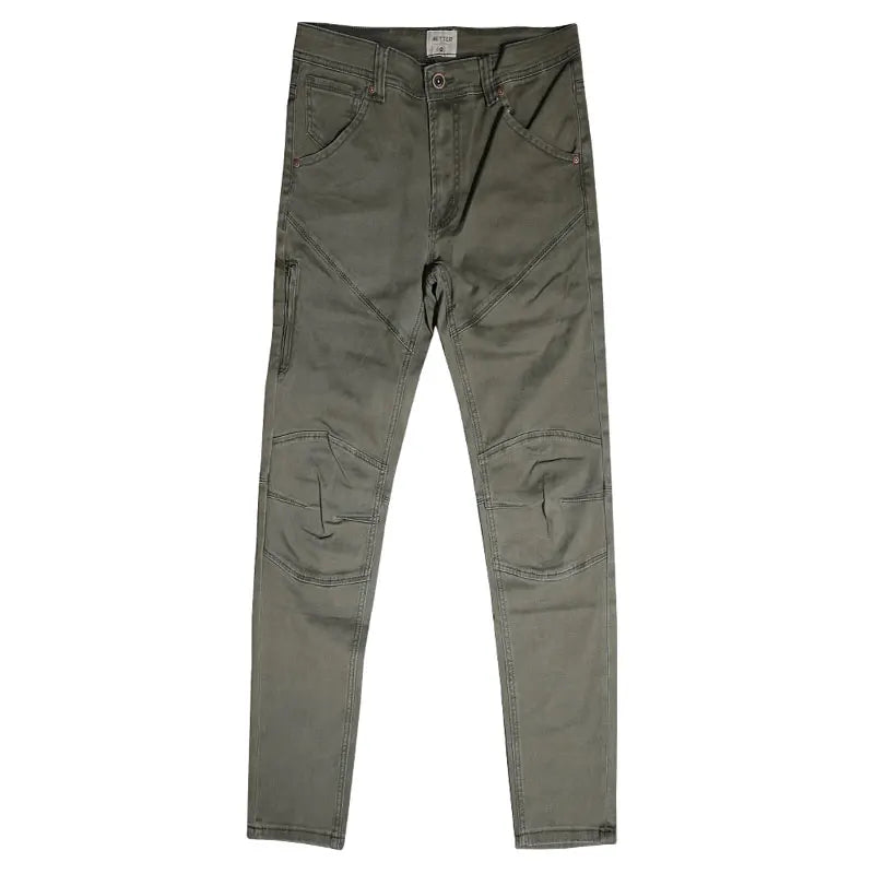 Designer Spliced Stretch Slim Fit Cargo Pants