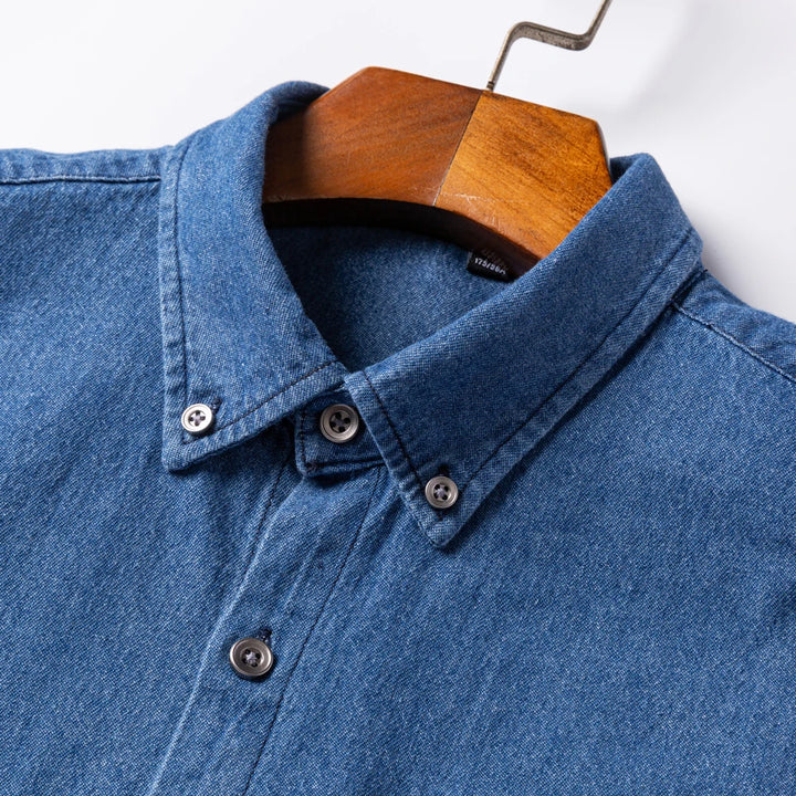 100% Cotton Long Sleeve Western Denim Shirt
