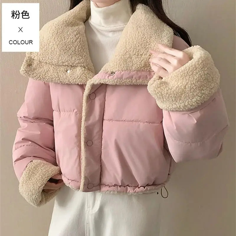 Reversible Thick Warm Velvet Down Padded Jacket