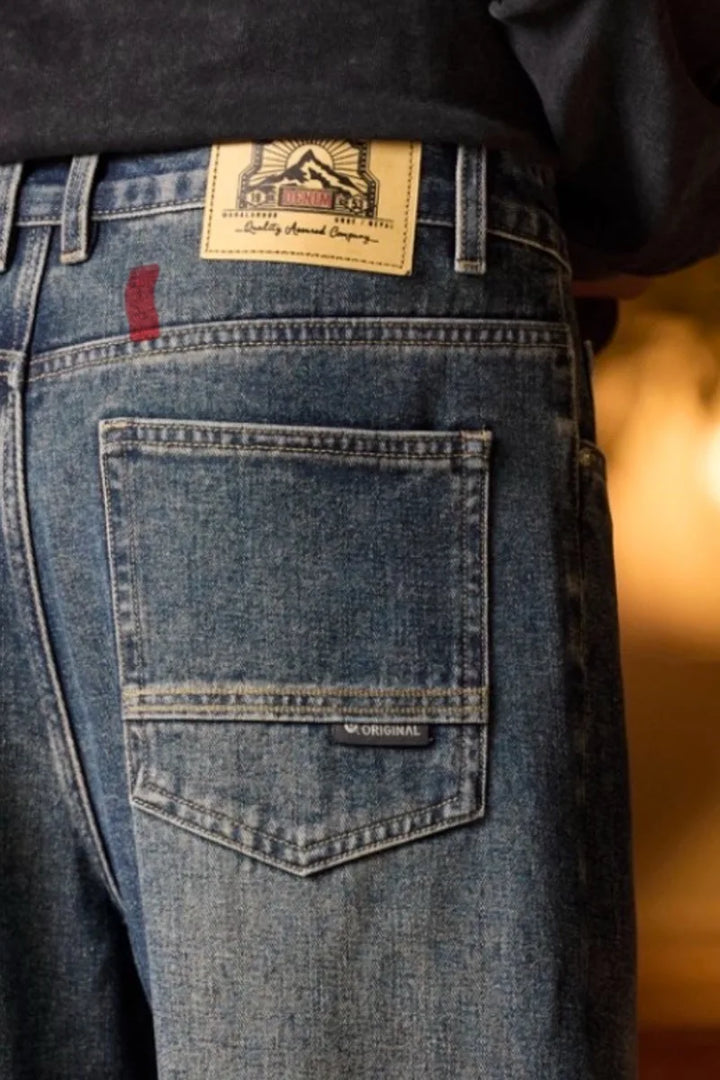 Relaxed Fit Jeans with Elastic Waist
