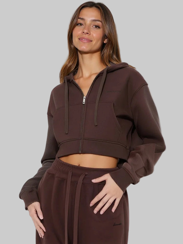 2-Piece Velvet Fleece Sweatsuit Set