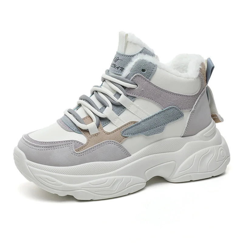 Fleece-Lined Breathable Winter Chunky Sneakers