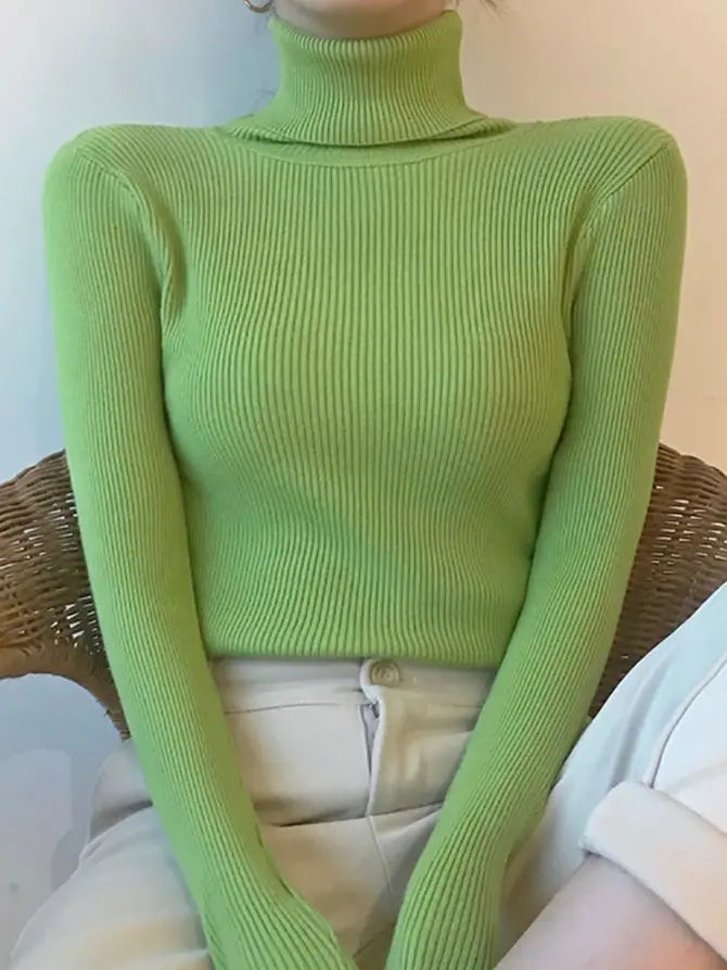 Cozy Cashmere Knit Turtleneck Sweater