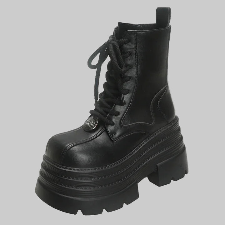 Gothic Punk Platform Motorcycle Boots for Women
