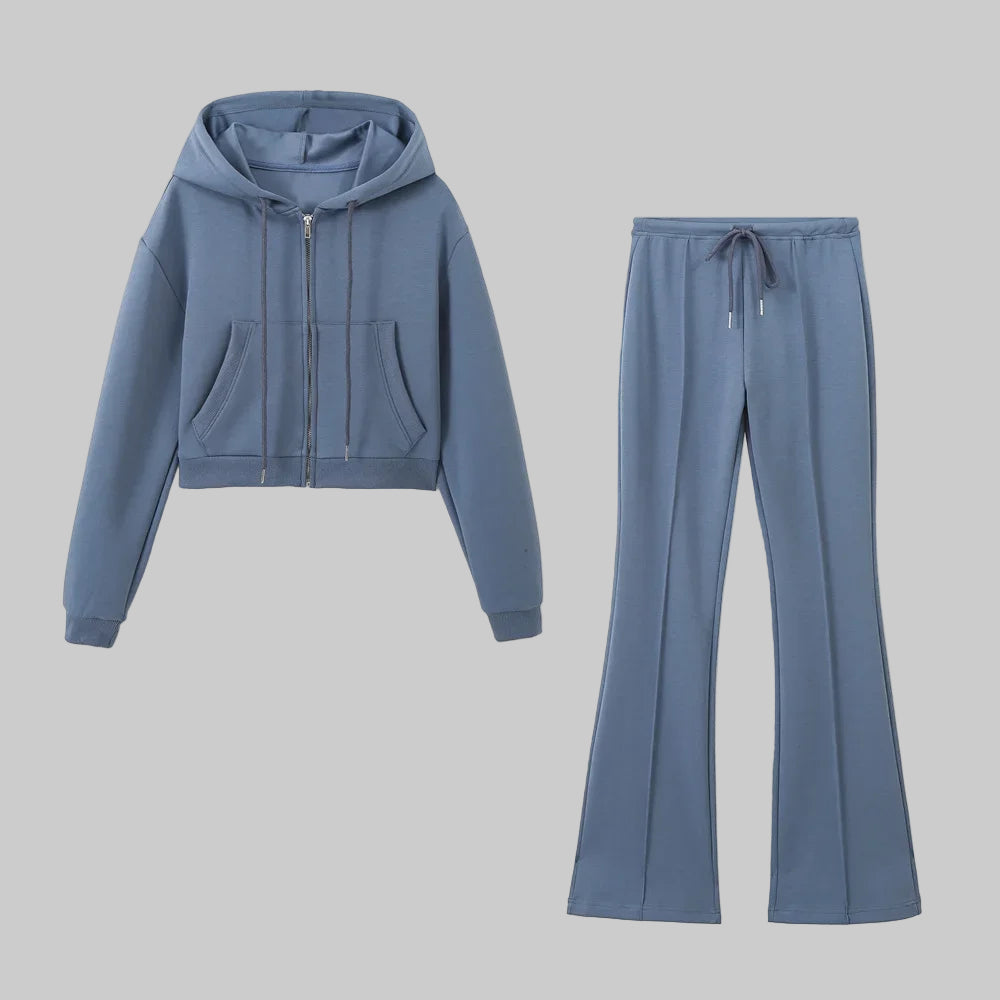 Fleece-lined sports Hoodie set