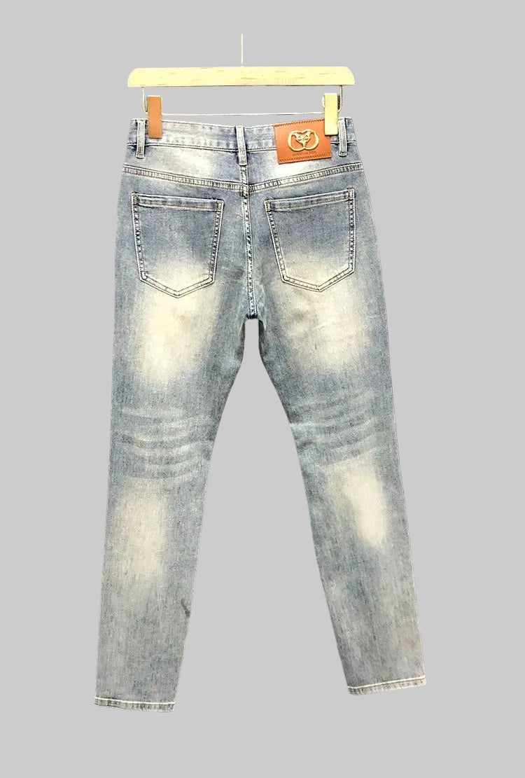 Y2K Gothic Ripped Straight Leg Cropped Jeans