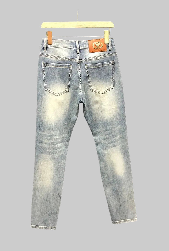 Y2K Gothic Ripped Straight Leg Cropped Jeans