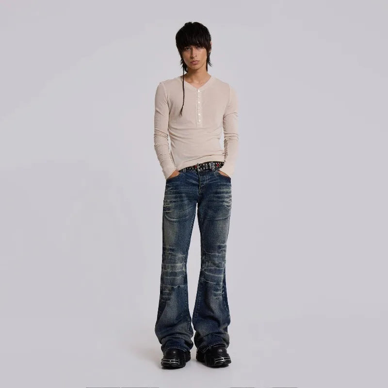 Vintage Gothic Y2K Mid Flared Bootcut Jeans