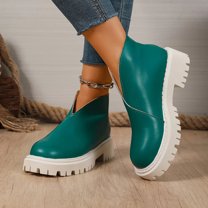 Solid Color Versatile Ankle Rain Boots