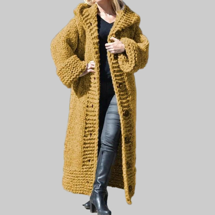 Oversized Solid Color Thick-Knitted Sweater