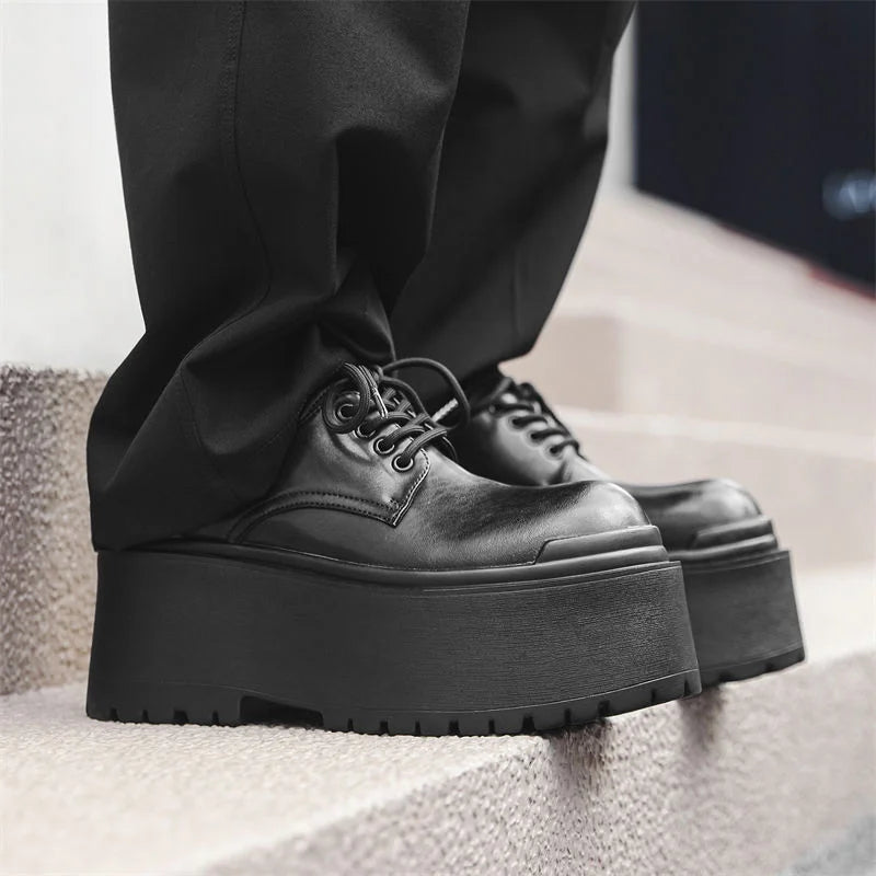 Big Head Leather Casual Derby Shoes