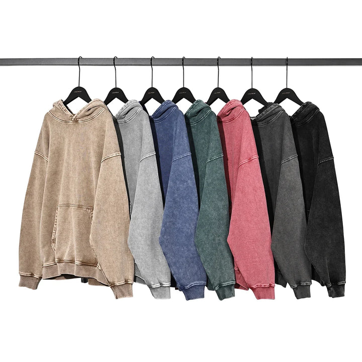 Retro Trending Washed Hoodies