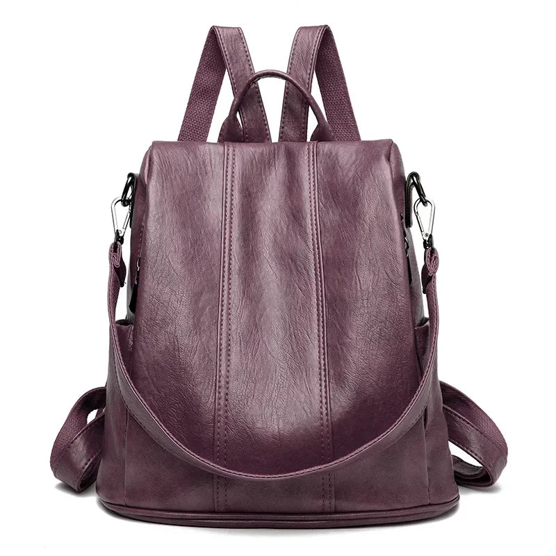 Anti-Theft Vintage Leather Fashion Backpack