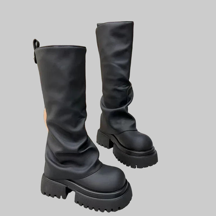 Punk-Inspired Knee-High Boots
