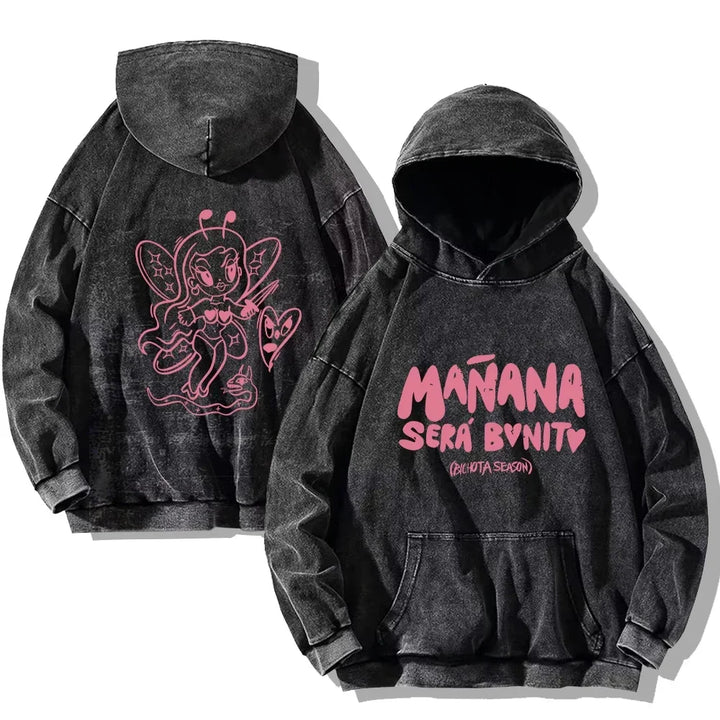 Vintage Harajuku Washed Hoodies