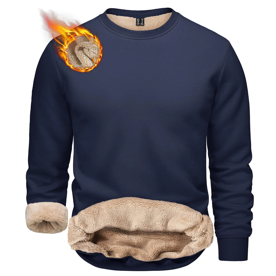 Heavyweight Sherpa-Lined Fleece Crewneck Sweatshirt