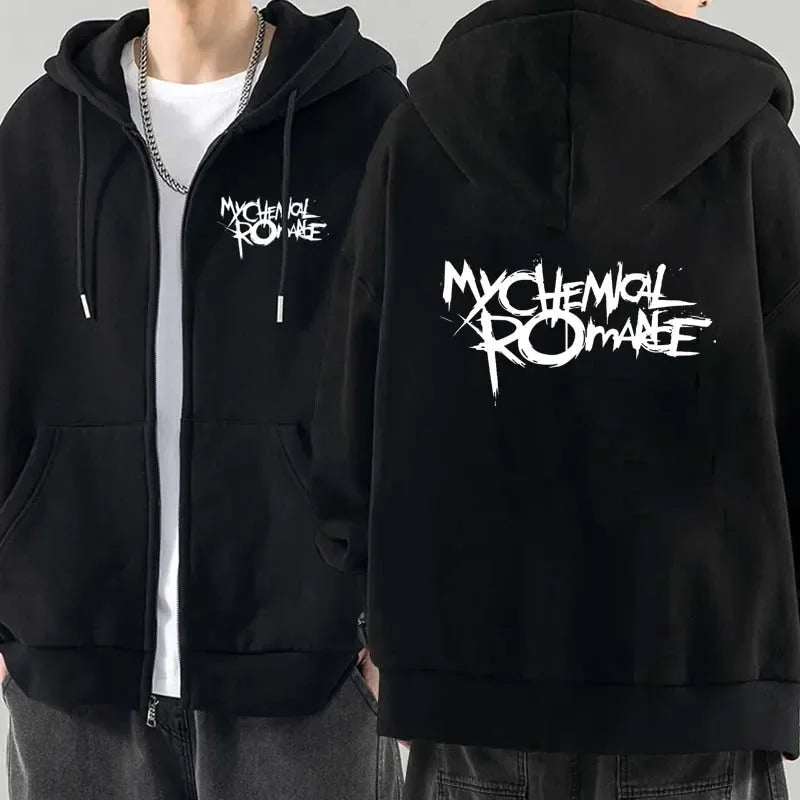 Punk Emo Chemical Romance Black Parade Zip-Up Hoodie