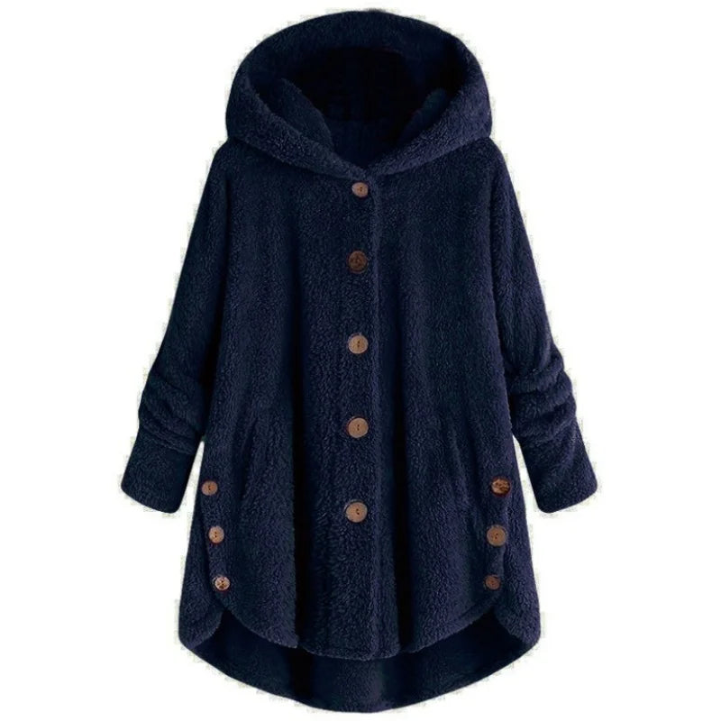 Trendy Hooded Plush Cozy Teddy Bear Jacket