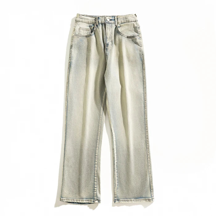 Vintage-Inspired Loose Straight Leg Jeans