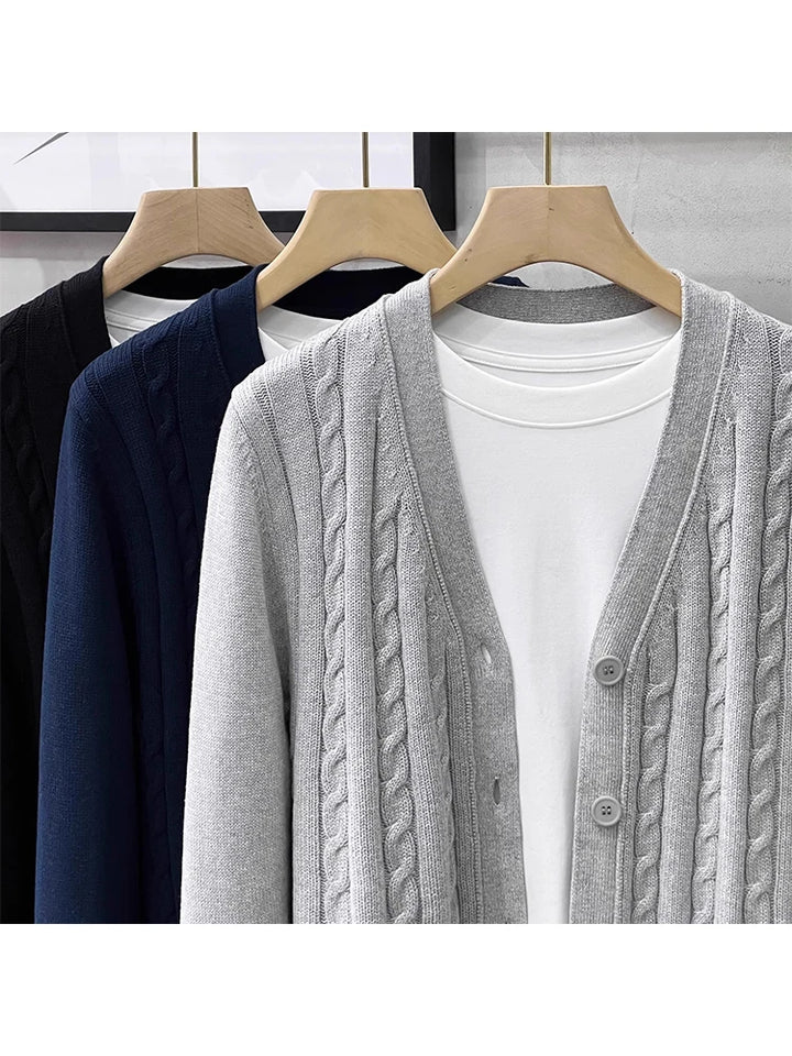 American Style V-Neck Knitted Sweater