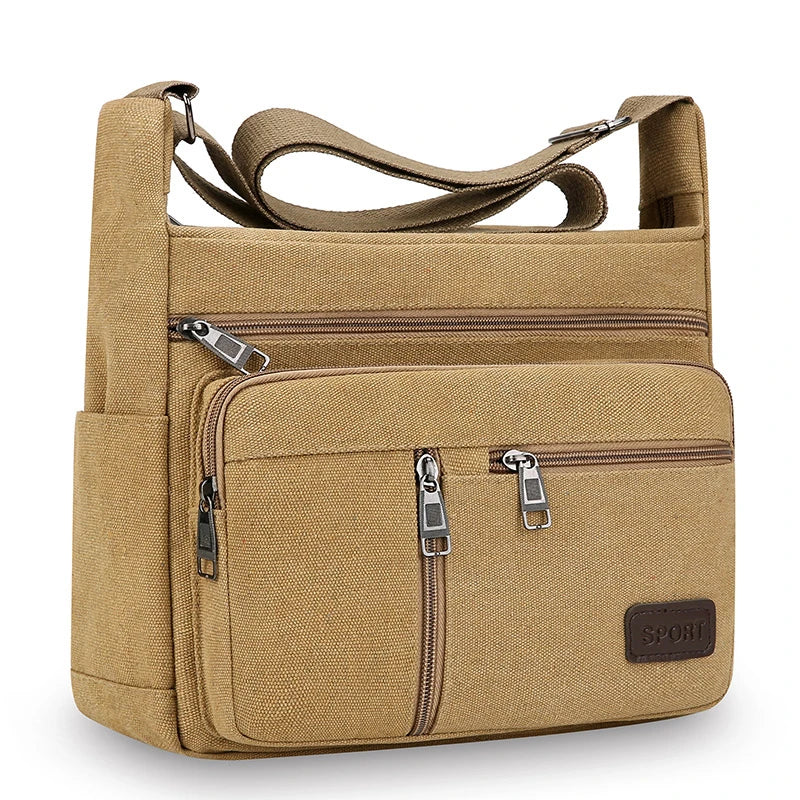 Retro Messenger Crossbody Canvas Travel Bag