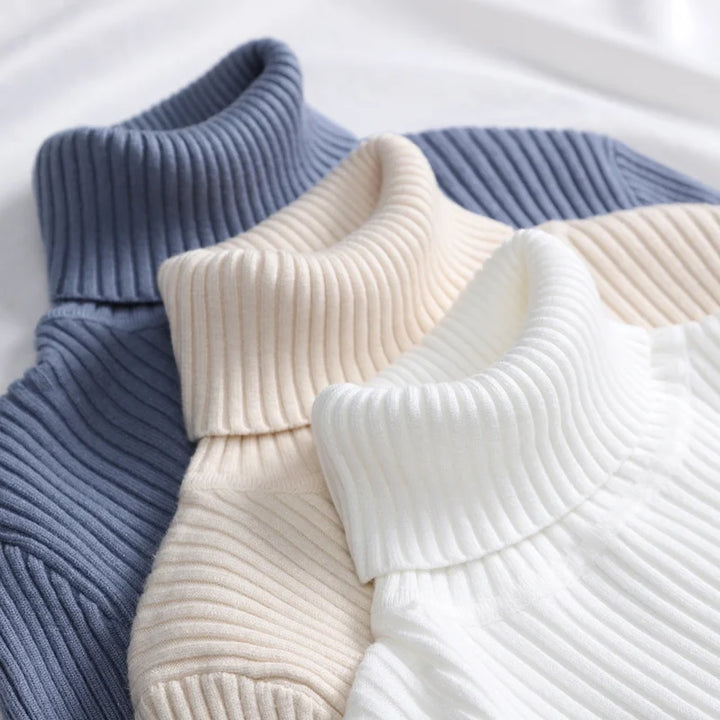 Cozy Cashmere Knit Turtleneck Sweater